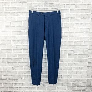 SUITSUPPLY Men's Brescia Trouser Pants Flat Front in blue Wool Size 94 32x30